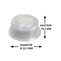 Butée adhésive en creux Ø22,3 H 10,2mm