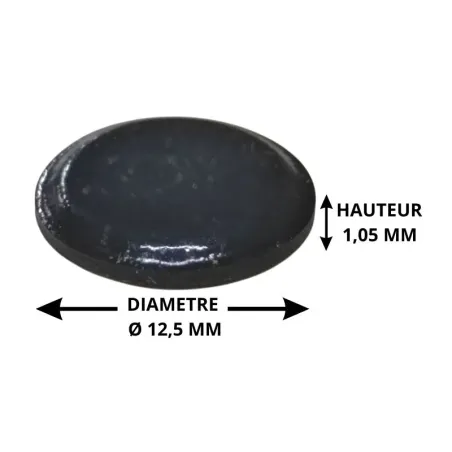 Butée adhésive cylindrique Ø 12,5 H 1,5mm Butée adhésive cylindrique Ø 12,5 H 1,5mm