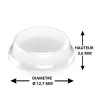 Butée 3M SJ5312 transparente sommet plat, boite de 3000 - 12,7 x 3,6 mm