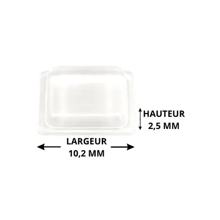Butées adhésives carrées 10,2 X2 H 5,8mm