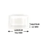 Butées adhésives carrées 10,2 X2 H 5,8mm