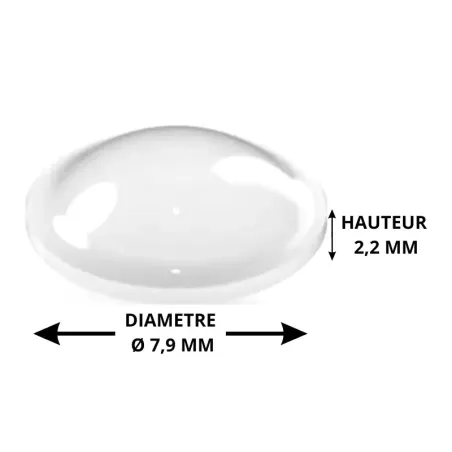 Butée 3M SJ5302 pour PLV boite de 3264 - hémisphérique transparente - 7.9 x 2.2 mm Butée 3M SJ5302 pour PLV boite de 3264 - hémisphérique transparente - 7.9 x 2.2 mm