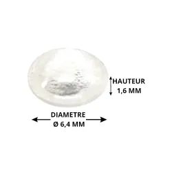 Butée adhésive hémisphérique Ø 6,4 H 1,6mm