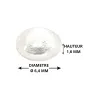 Butée adhésive hémisphérique Ø 6,4 H 1,6mm