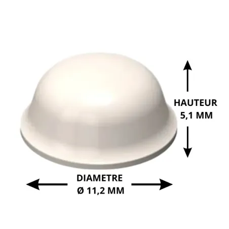Butée adhésive 3M Bumpon SJ5003 hémisphérique boite de 3024 - 11,2 x 5,1 mm - Blanche Butée adhésive 3M Bumpon SJ5003 hémisphérique boite de 3024 - 11,2 x 5,1 mm - Blanche