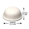 Butée adhésive 3M Bumpon SJ5003 hémisphérique boite de 3024 - 11,2 x 5,1 mm - Blanche