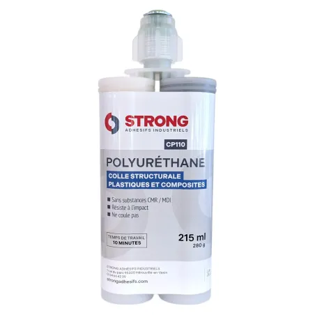 Colle polyuréthane bi-composant pour plastiques Strong CP110 - 215 ml Colle polyuréthane bi-composant pour plastiques Strong CP110 - 215 ml