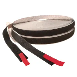 Adhésif velcro Auto-agrippant PS14 - 20mm x 25m - Boucle noire