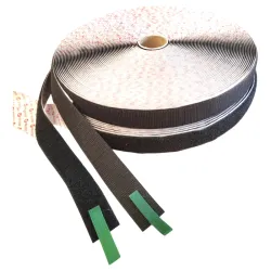 Ruban auto-agrippant Velcro PS18 noir - Boucle -  PVC - 25mm x 25m