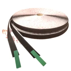 Adhésif Velcro PS18 auto-agrippant noir - Boucle - 20mm x 25m
