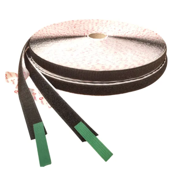 Adhésif Velcro PS18 auto-agrippant noir - Boucle - 20mm x 25m