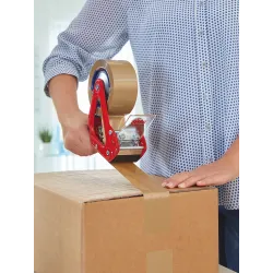 Fermeture de carton avec le dévidoir adhésif Tesapack 6400 Comfort