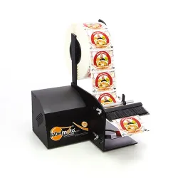 Distributeur d’étiquettes LD6050 start international vue de profil en fonctionnement