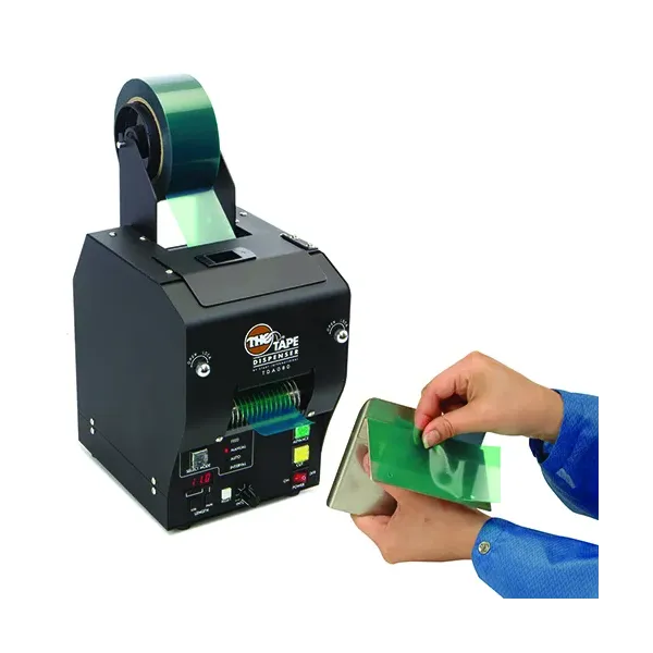 Utilisation manuelle du dévidoir automatique TDA080 Start International avec ruban adhésif vert