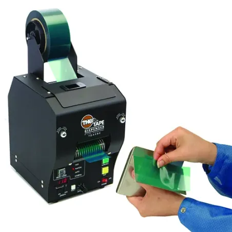 Utilisation manuelle du dévidoir automatique TDA080 Start International avec ruban adhésif vert