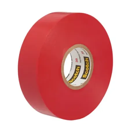 Ruban isolant vinyle 3M 35 rouge pour isolation et repérage des câbles électriques