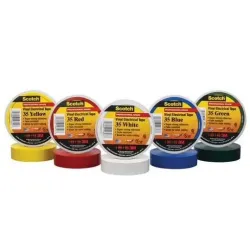 Gamme de rubans isolants vinyle 3M 35 en différentes couleurs pour repérage de câbles électriques