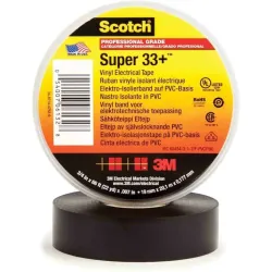 Scotch Super 33+ noir 25mm x 33m – ruban isolant électrique pro