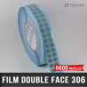 Pastille adhésive double face 85µ Ø12mm
