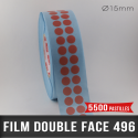 Pastille adhésive double face 200µ Ø15mm