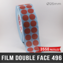 Pastille adhésive double face 200µ Ø25mm