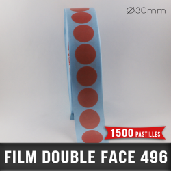 Pastille adhésive double face 200µ Ø30mm