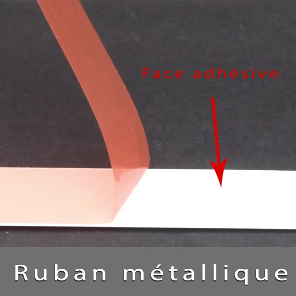 Ruban métallique adhésif - ép. 0,2mm - largeur 25mm