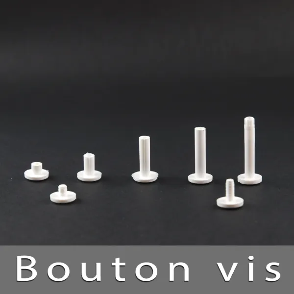 Bouton à vis Blanc 30mm