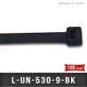 Lien de fermeture nylon 530mm L9mm Noir