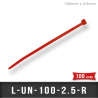 Lien de Fermeture nylon 100mm L2,5mm Rouge