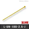 Lien de Fermeture nylon 100mm L2,5mm Jaune