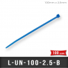 Lien de Fermeture nylon 100mm L2,5mm Bleu