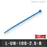 Lien de Fermeture nylon 100mm L2,5mm Bleu