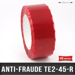 Rouleau adhésif anti-fraude Rouge 45mm