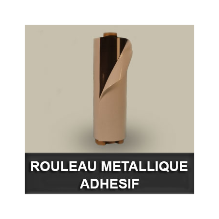 Rouleau metallique neutre adhésif EP 0,4mm