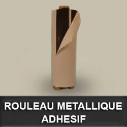 Rouleau metallique neutre adhésif EP 0,4mm