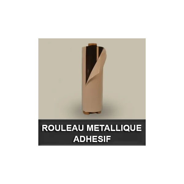 Rouleau metallique neutre adhésif EP 0,4mm