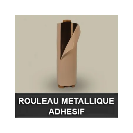 Rouleau metallique neutre adhésif EP 0,4mm