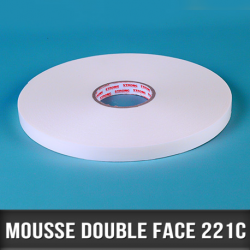 Mousse double face acrylique Ep 1mm 19mm