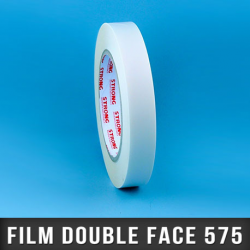 Film double face Polyester 19mm x 50M  Adhésif  acrylique  Epaisseur 92µ