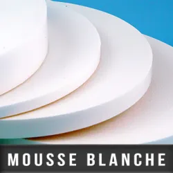 Mousse double face blanche